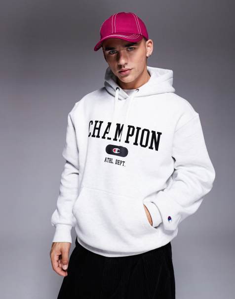Champion – Rochester – College-Kapuzenpullover in meliertem Grau - view 1