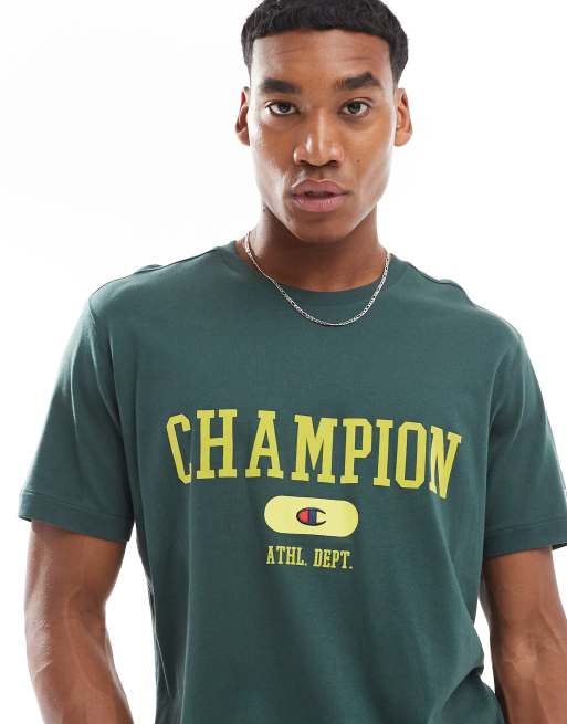 Champion – Rochester – College-T-Shirt in Flaschengrün