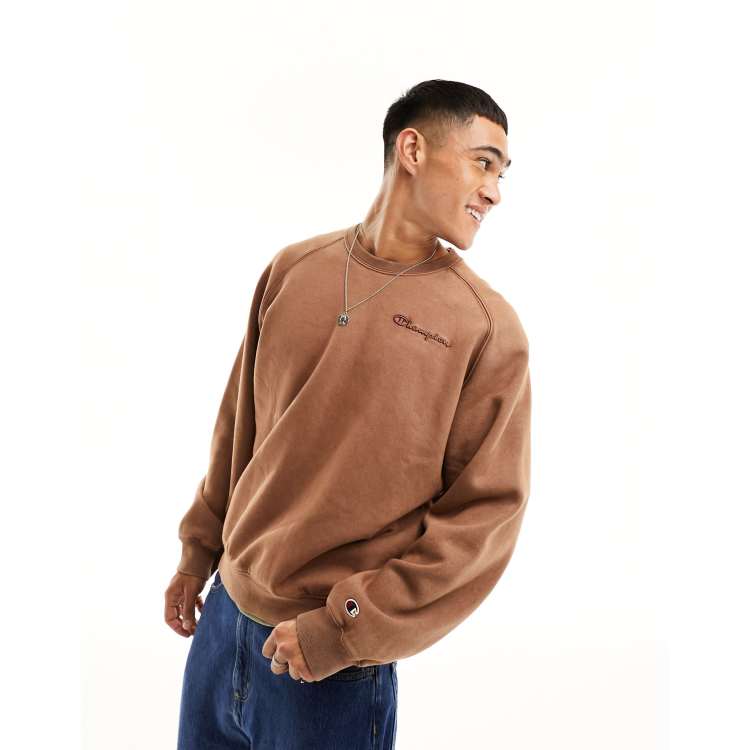 Brown champion hot sale crewneck