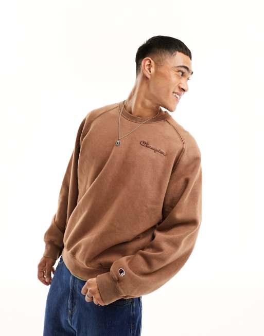 Champion Rochester crew neck sweat in burgundy | ASOS