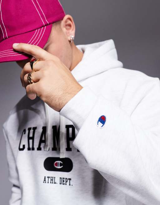 Champion Rochester Felpa con cappuccio stile college grigio melange ASOS