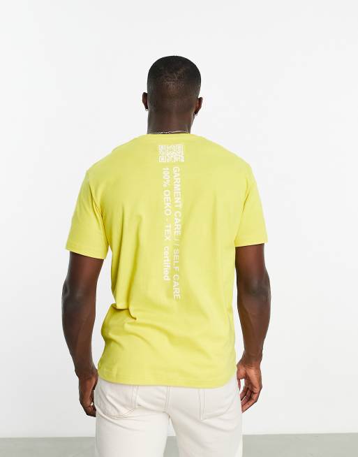 Champion Rochester Future T shirt gialla con stampa di globo sul retro ASOS