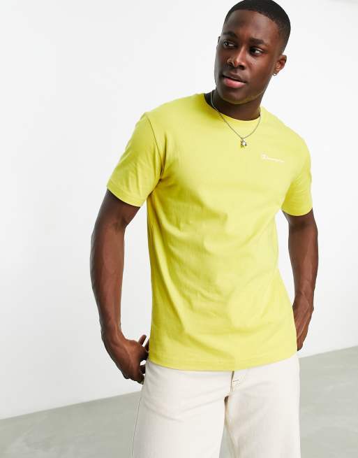 Champion Rochester Future T shirt gialla con stampa di globo sul retro ASOS