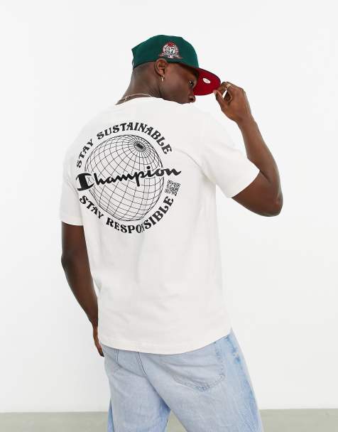 Champion Rochester future t-shirt with back globe print in white - view 1