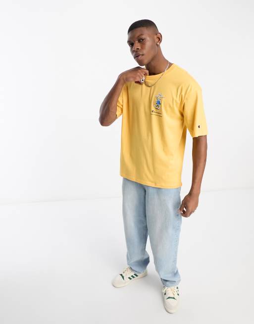 Transcend buket overdrive Champion Rochester good vibes graphic print t-shirt in yellow | ASOS