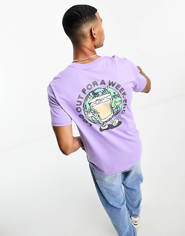 Champion - rochester log out graphic print t-shirt in purple