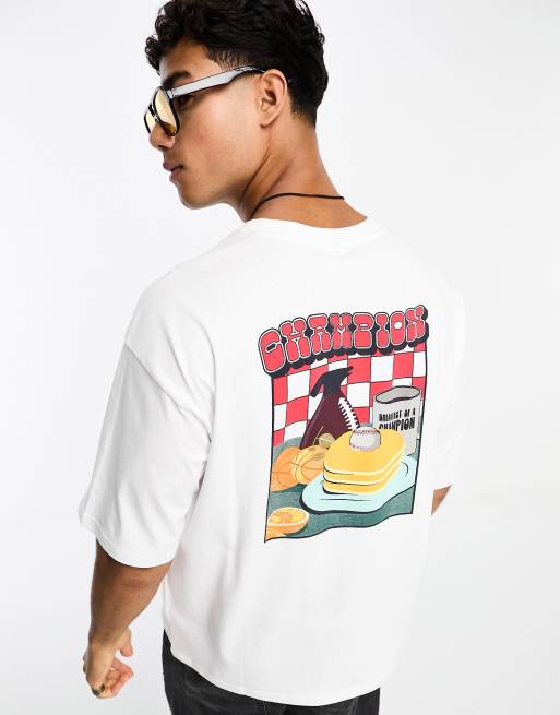 Orange and white store champion shirt