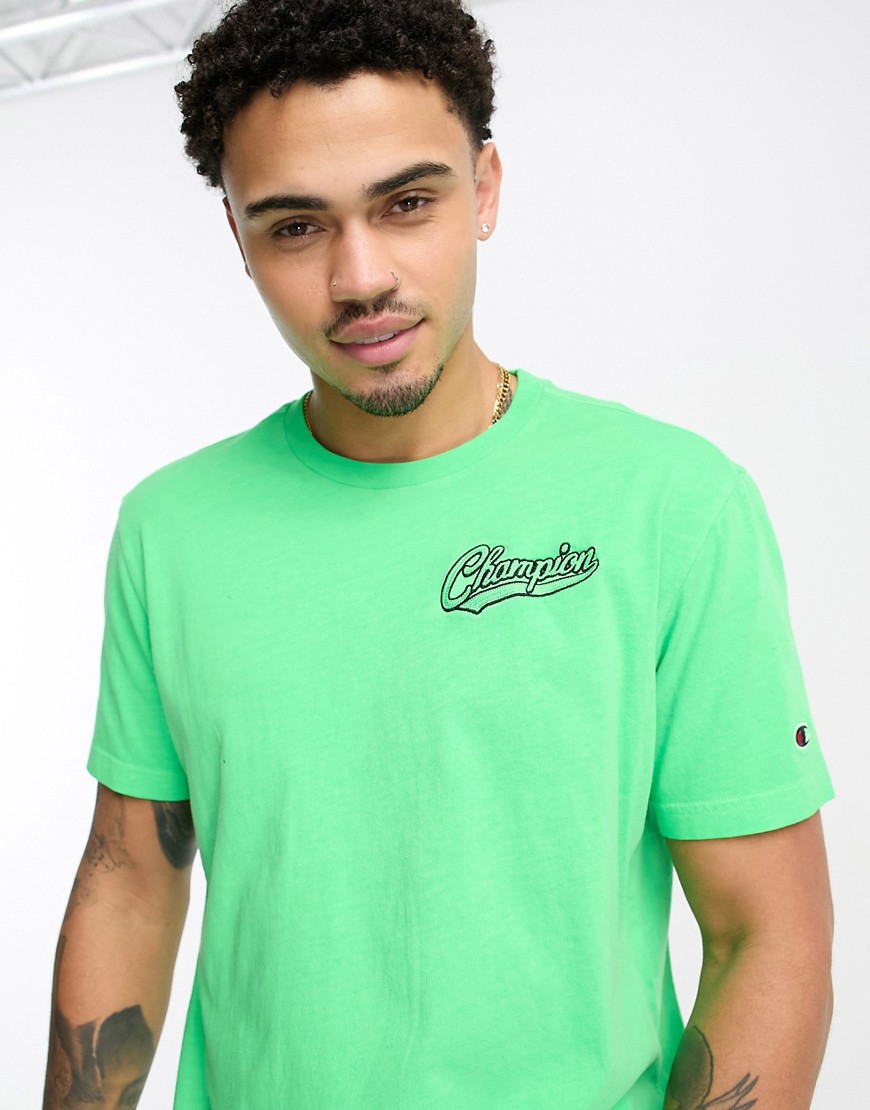Champion Rochester retro resort t-shirt in washed green