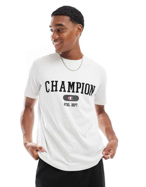 Champion - Rochester - T-shirt met college-logo in gemêleerd grijs - view 1