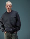 Champion Rochester utility crew neck sweatshirt in black-Brown