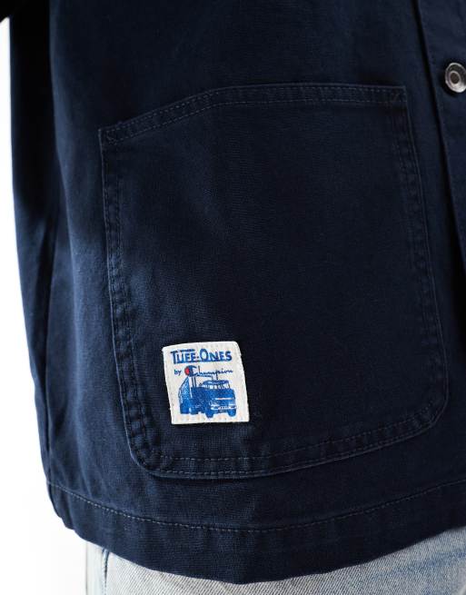 Champion - Rochester - Utility jas met voorzak in marineblauw, 3 van 4