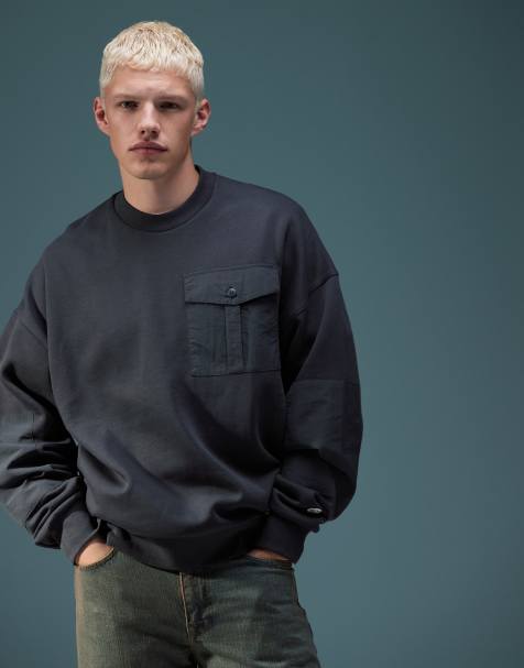 Champion – Rochester – Utility-Sweatshirt in Schwarz mit Rundhalsausschnitt - view 1