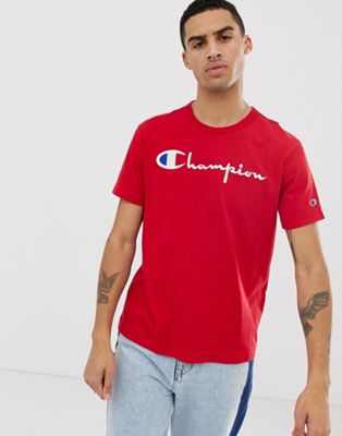 Champion – Röd t-shirt med stor logga