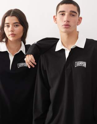 Champion Champion rugby shirt in black
