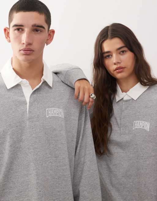 Champion - Rugbyshirt in grijs, 3 van 4