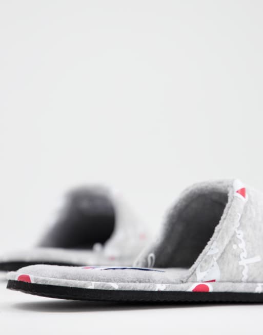 Champion script slippers in grey ASOS