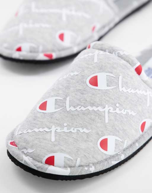 Champion slippers grey hot sale