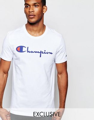 champion script t shirt white