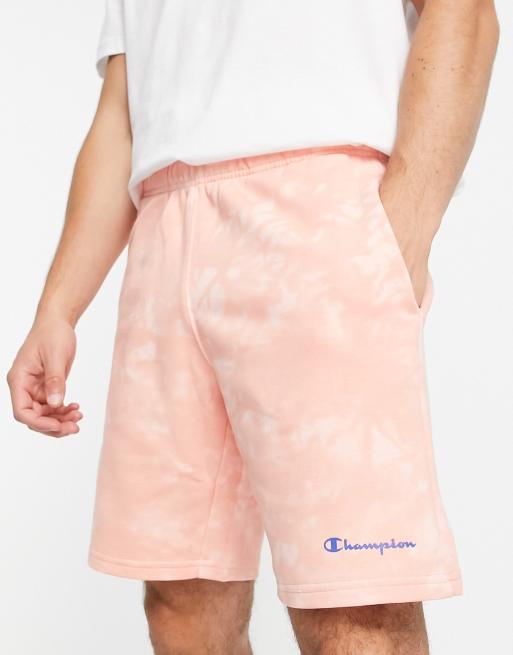 Champion - Shorts in roze met acid wash