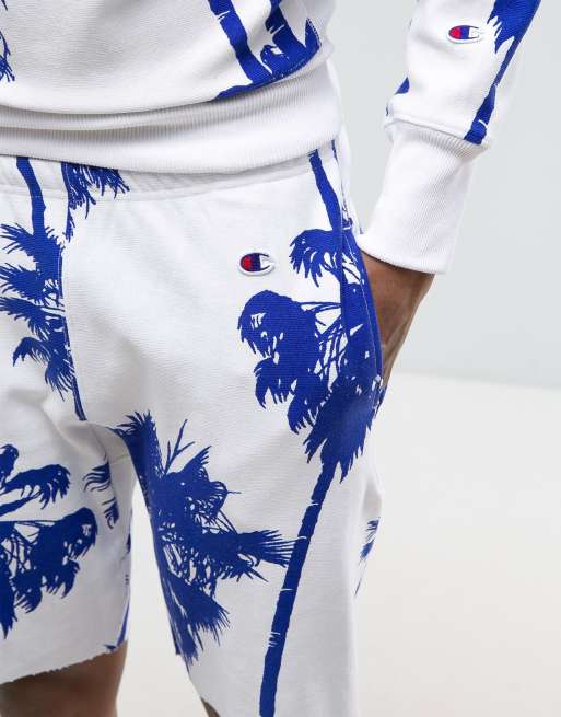 Champion Shorts With All Over Palm Print