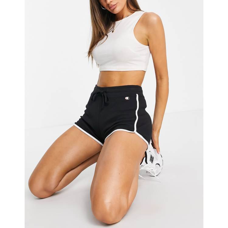 Champion Large Logo Legging Shorts In Black, Women's Fashion