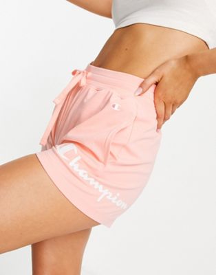 Champion shorts with logo in peach - ASOS Price Checker