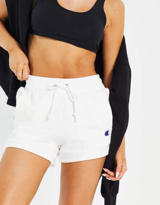 Champion shorts with logo in white ASOS