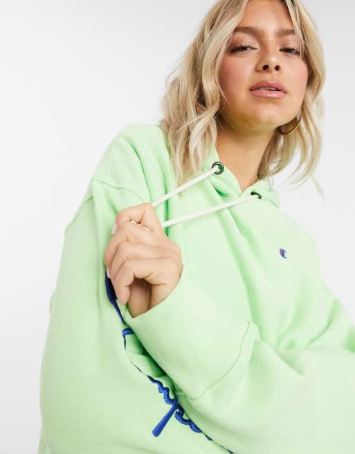 Green women's clearance champion hoodie