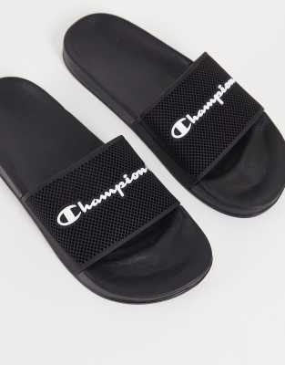 Champion slides black and white store