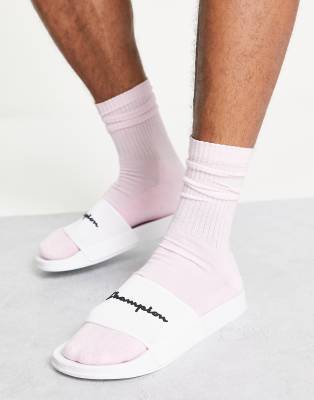 white champion slides men
