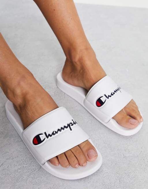 Champion slides store white women's