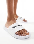 [Champion] Champion slides with script logo in white 37 1/3 WHITE