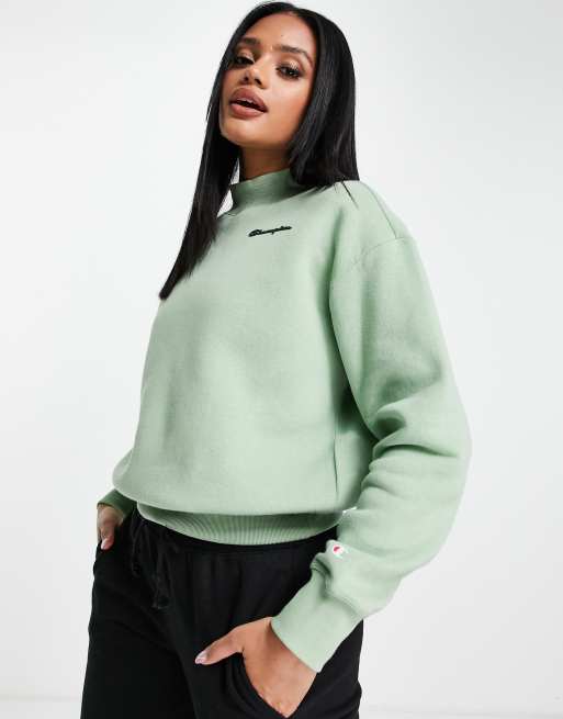 Champion green shop sweatshirt womens