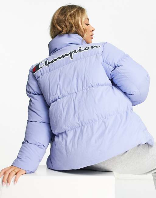 Champion blue puffer jacket hot sale