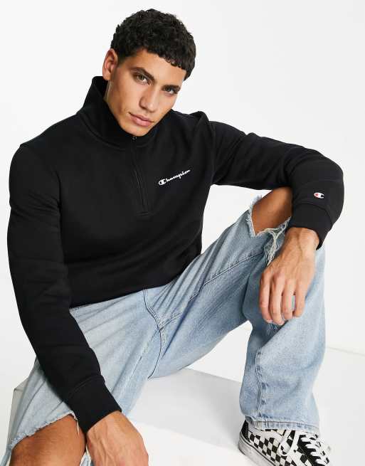 Champion black half zip sale