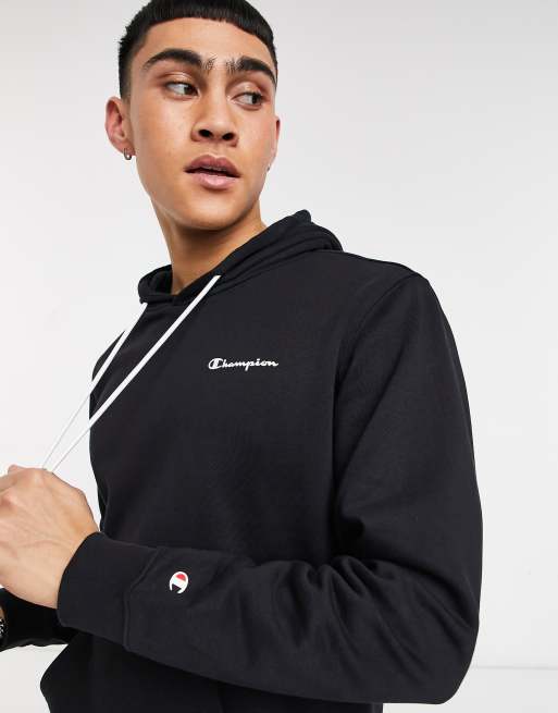 Champion small logo hoodie in black