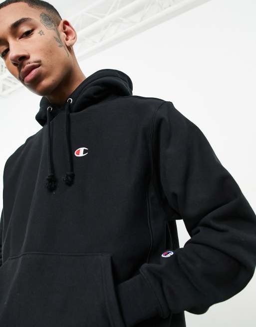 Champion small logo hoodie in black