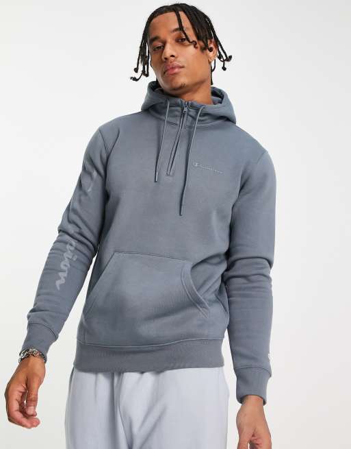 Grey champion clearance hoodie small logo