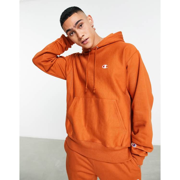 Champion hoodie with hot sale small logo