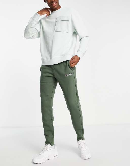 Champion small logo sweatpants in green