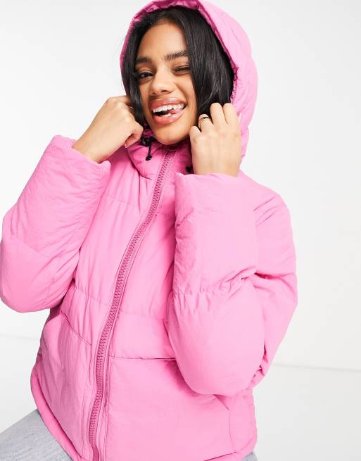 Champion puffer cheap jacket pink