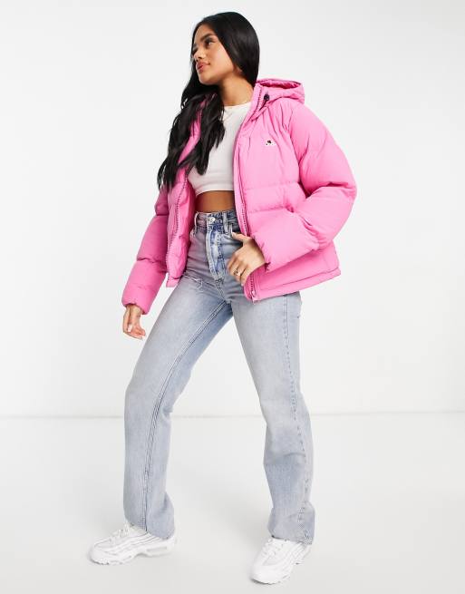 Pink champion cheap puffer jacket