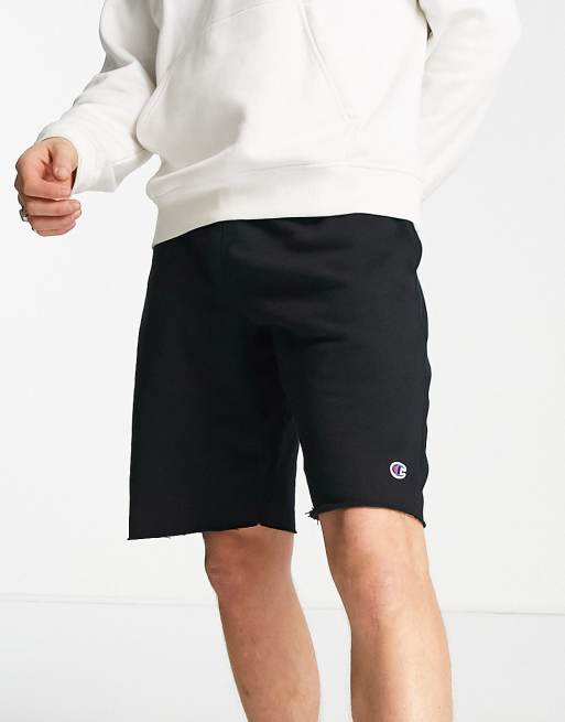 Champion sweat hotsell shorts black