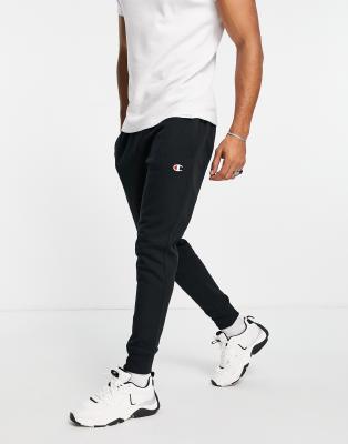 Champion Small Logo Sweatpants in Black