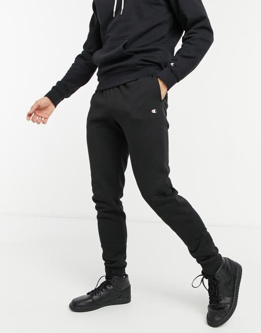 Champion small logo sweatpants in black