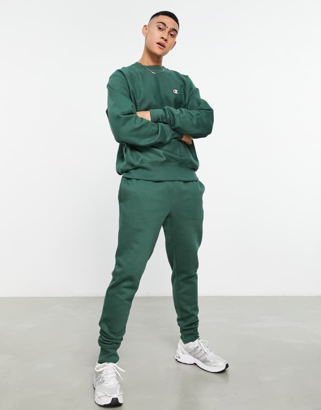 Champion small logo sweatpants in green