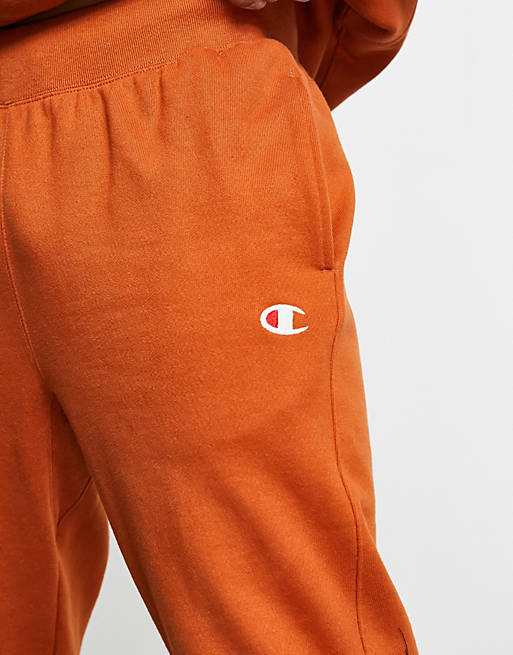 Champion small logo sweatpants in tan