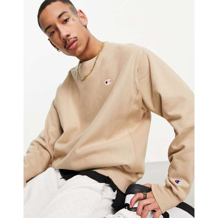 Champion oversized small logo t-shirt in washed beige