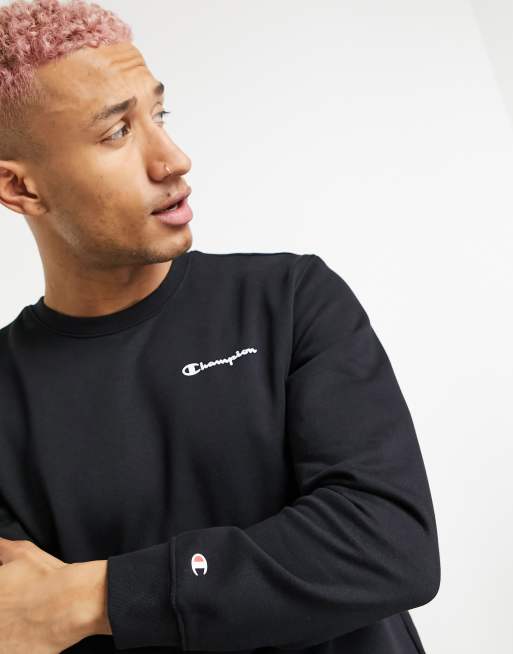 Champion small logo sweatshirt in black