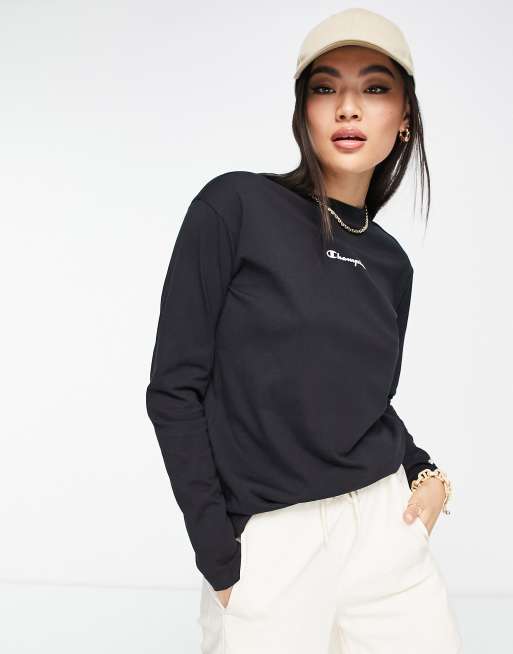 Champion small logo sweatshirt in black